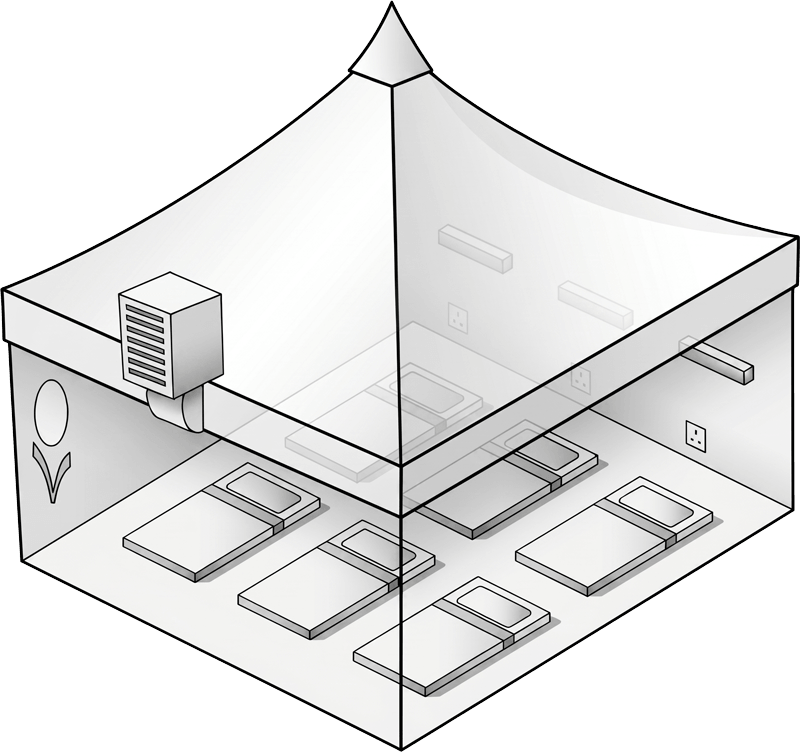 Hajj tent diagram